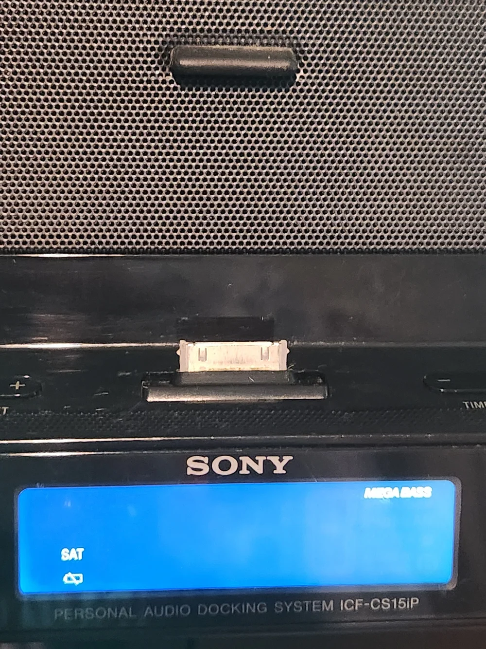 Sony Black Portable Docking Speaker with Clock and Dock